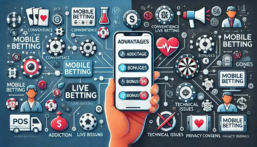 Person placing mobile bet